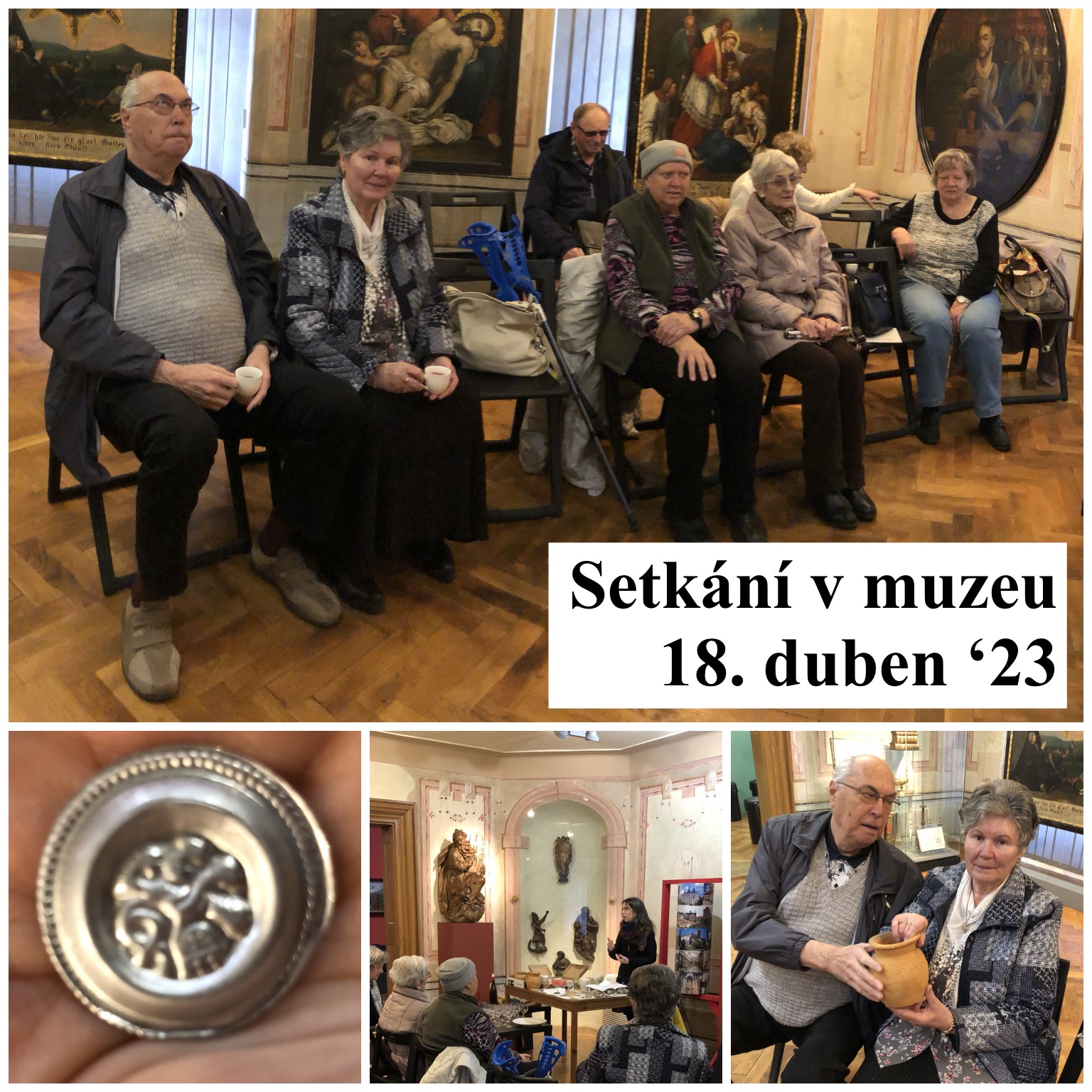 Fotokoláž z dubnového Setkání v muzeu. Fotokoláž z dubnového Setkání v muzeu.