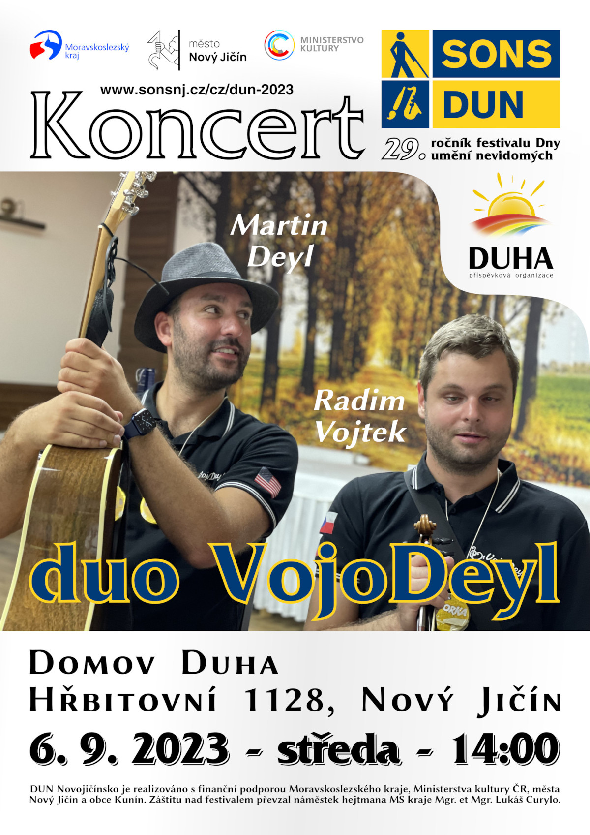 Pozvánka na koncert DUN v Domově Duha v N. Jičíně Pozvánka na koncert DUN v Domově Duha v N. Jičíně