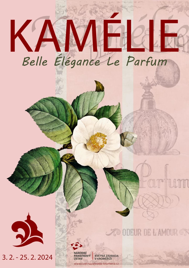 Pozvánka na Výstavu Kamélie Belle Élégance Le Parfum v Květné zahradě v Kroměříži