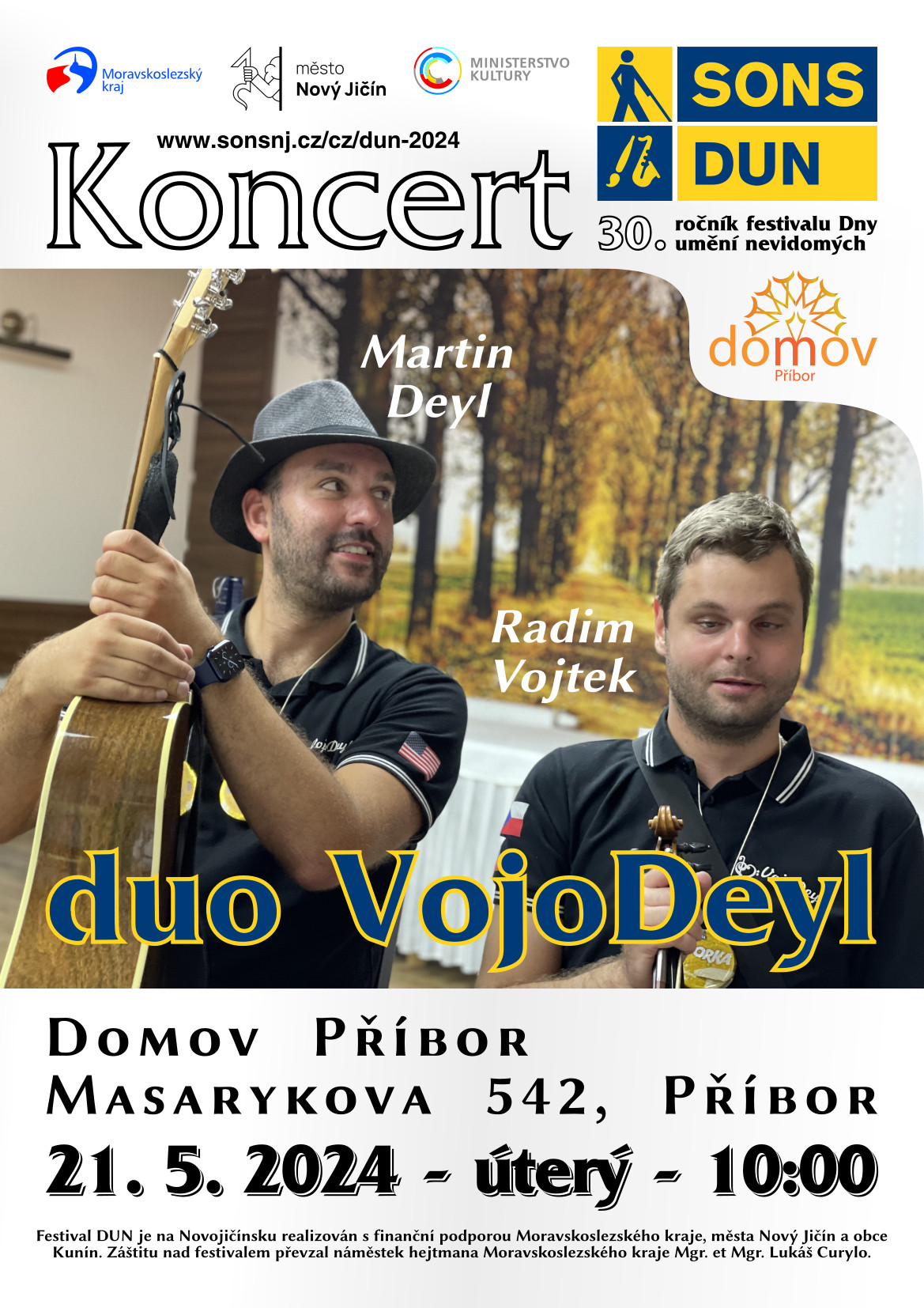Pozvánka na koncert DUN v Domově Duha v N. Jičíně Pozvánka na koncert DUN v Domově Přibor