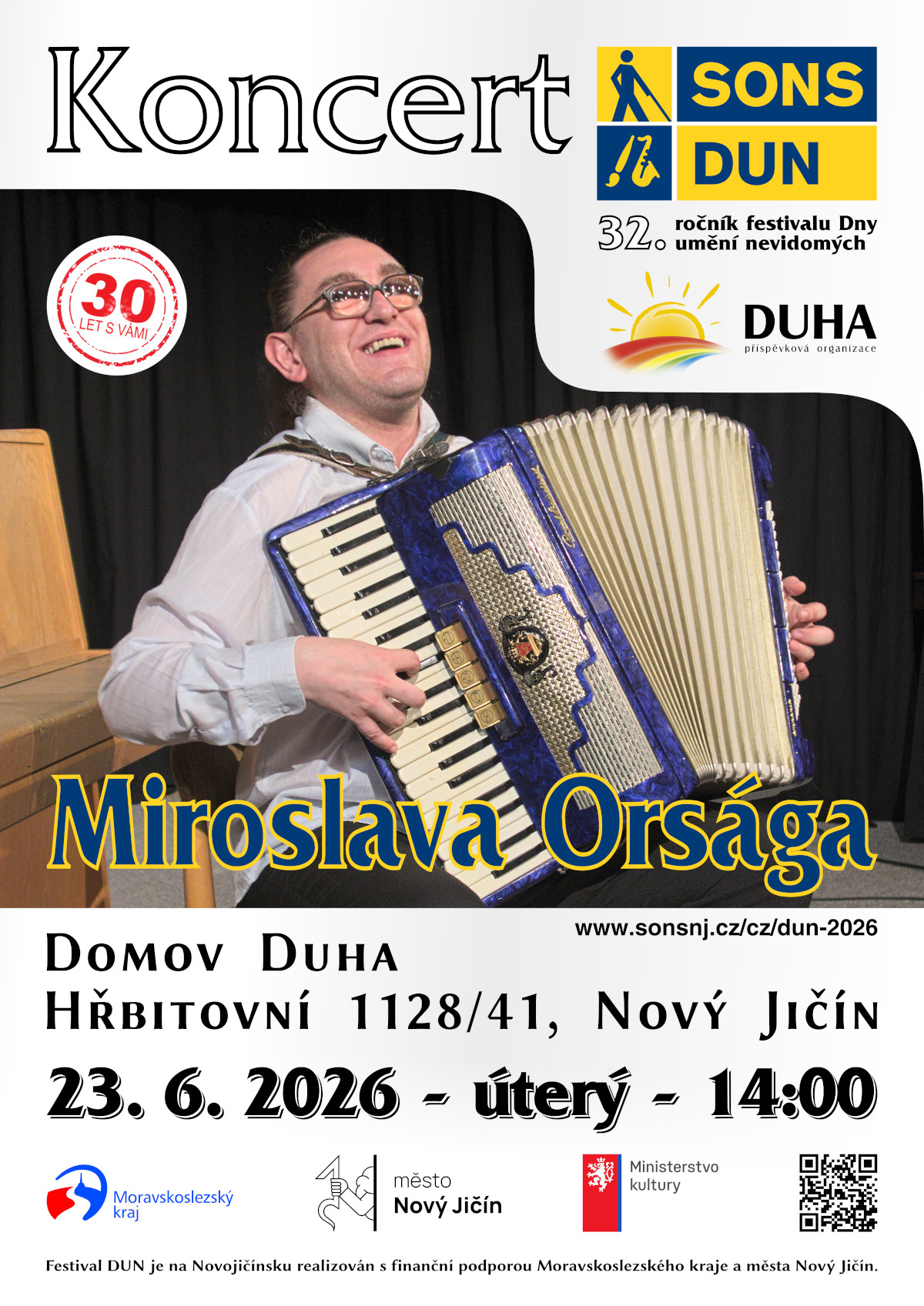 Pozvánka na koncert DUN v Domově Duha, p. o. v Novém Jičíně