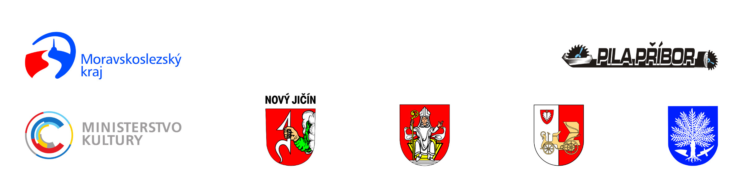 Loga podporovatelů festivalu DUN na Novojičínsku Logo festivalu Dny umění nevidomých na Motravě